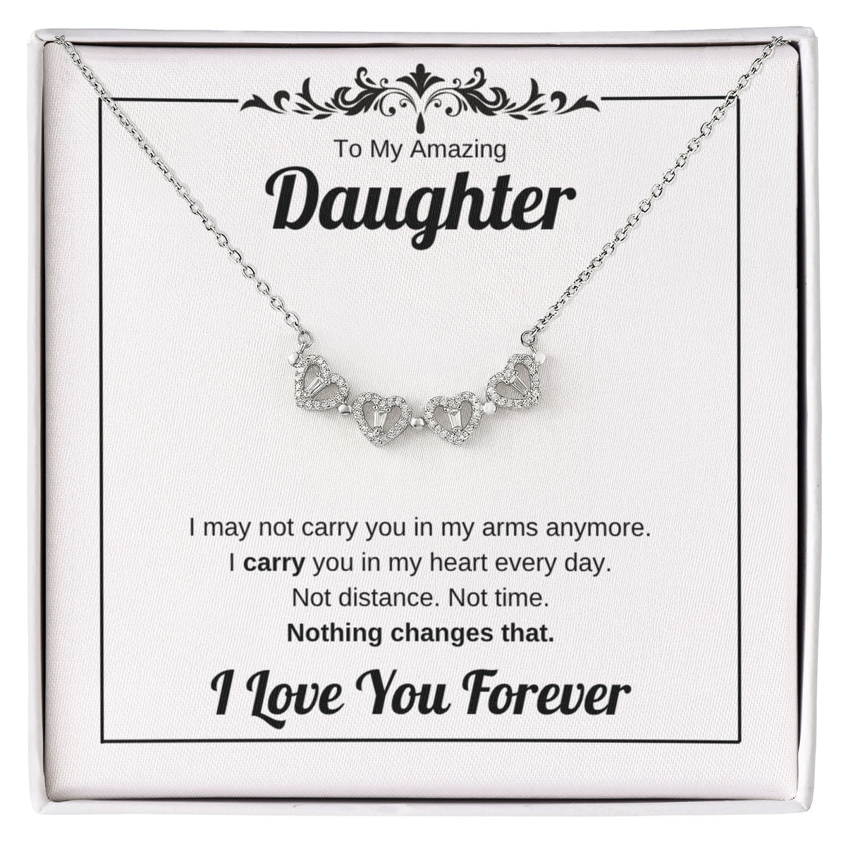 Carry You In My Heart | Magnetic Hearts Necklace for Daughter