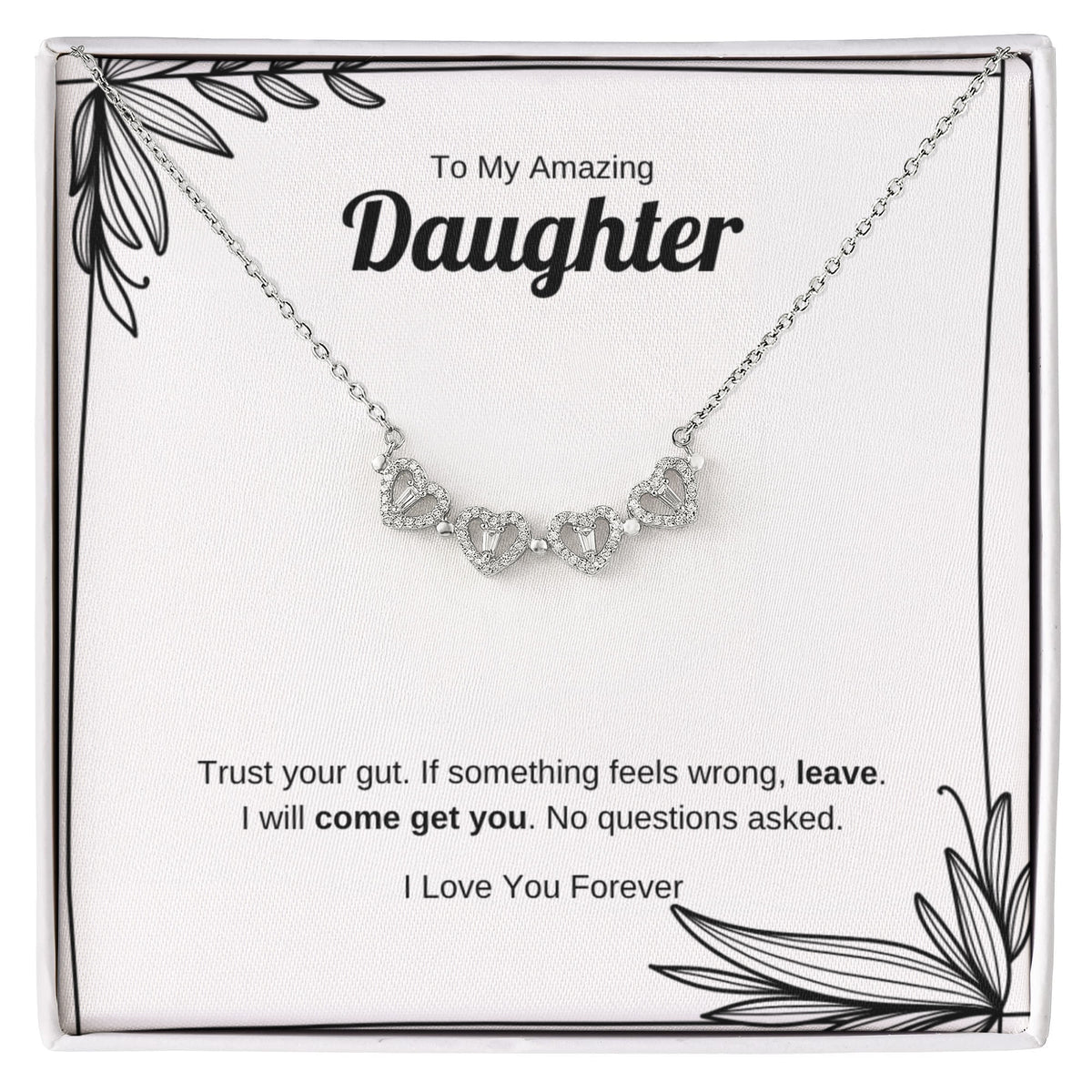 Trust Your Gut | Magnetic Hearts Necklace for Daughter