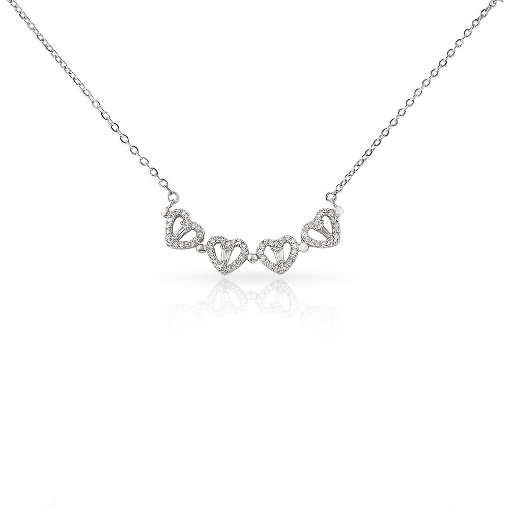 Because of you, I know what love feels like. — The Magnetic Hearts Necklace