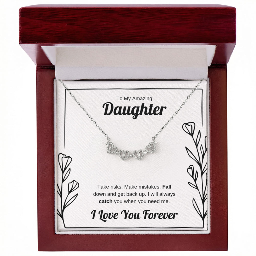 I Will Catch You | Magnetic Hearts Necklace for Daughter