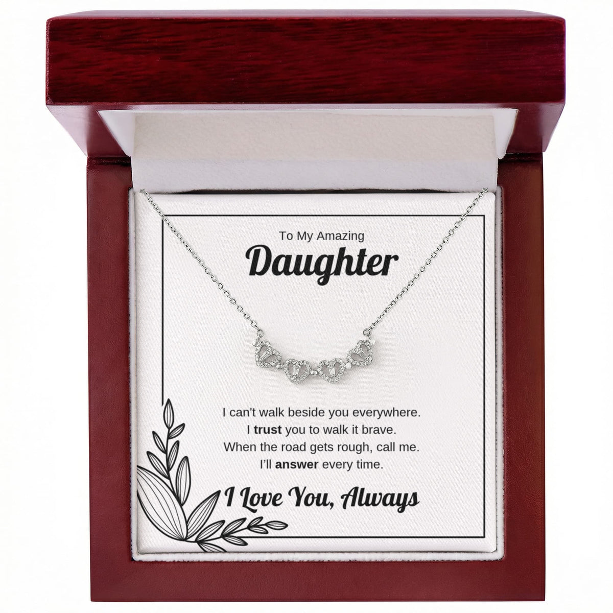 Walk It Brave | Magnetic Hearts Necklace for Daughter