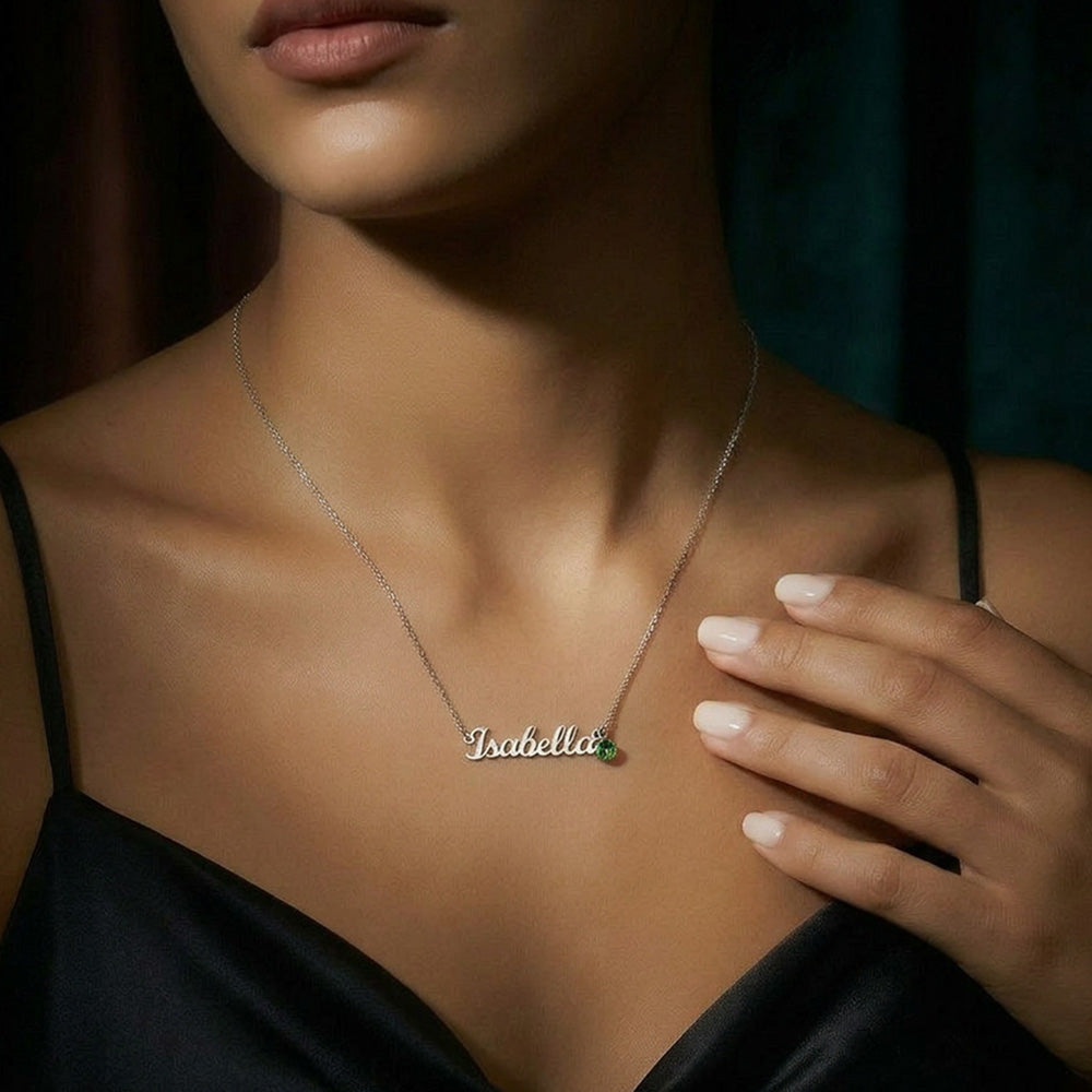 Wear Your Crown | Custom Name Necklace with Birthstone for Daughter