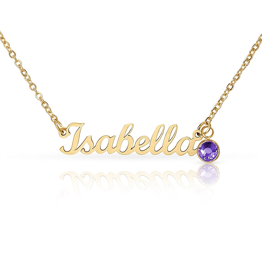 Wear Your Crown | Custom Name Necklace with Birthstone for Daughter