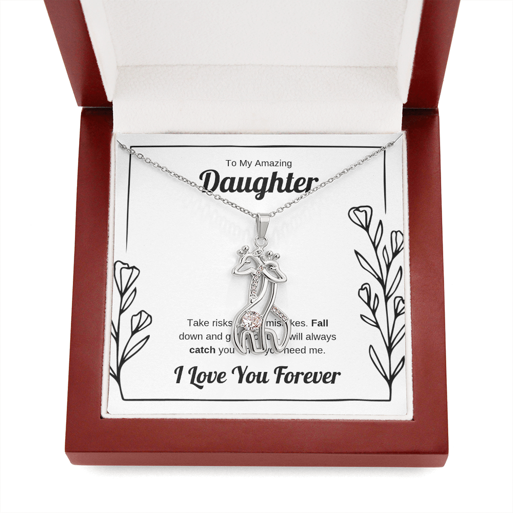 I Will Catch You | Giraffe Necklace for Daughter