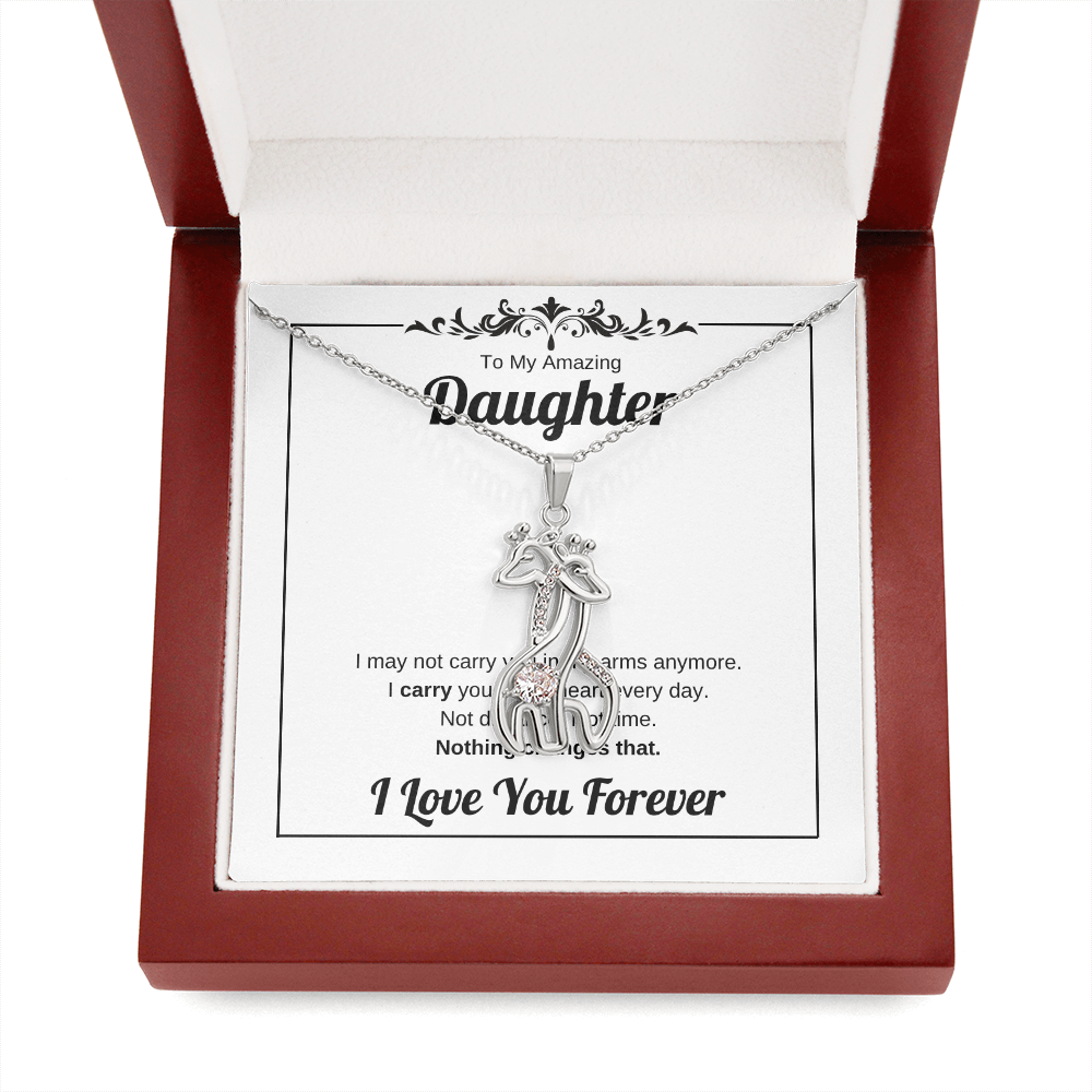 Carry You In My Heart | Giraffe Necklace for Daughter