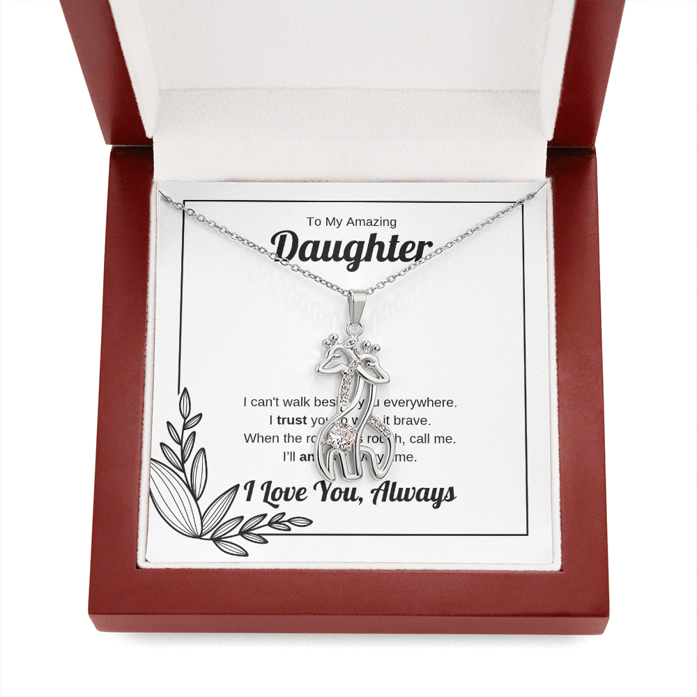 Walk It Brave | Giraffe Necklace for Daughter