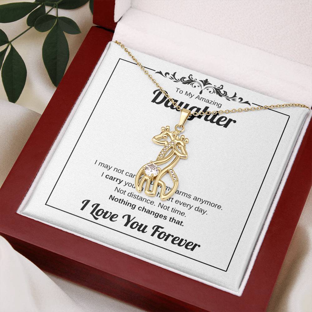 Carry You In My Heart | Giraffe Necklace for Daughter
