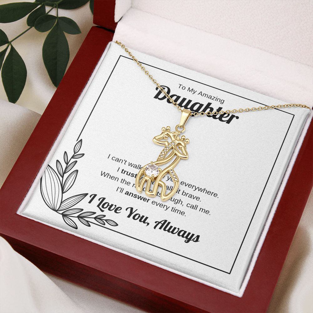 Walk It Brave | Giraffe Necklace for Daughter