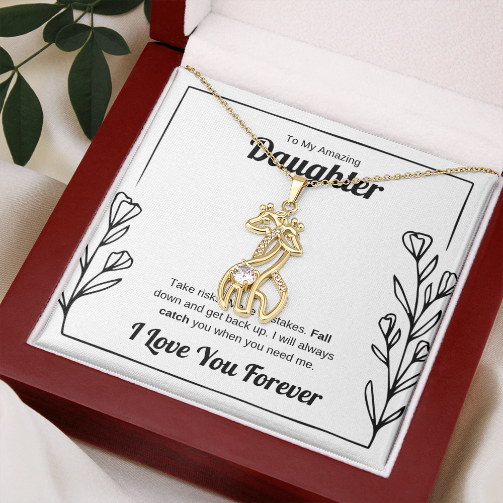 I Will Catch You | Giraffe Necklace for Daughter