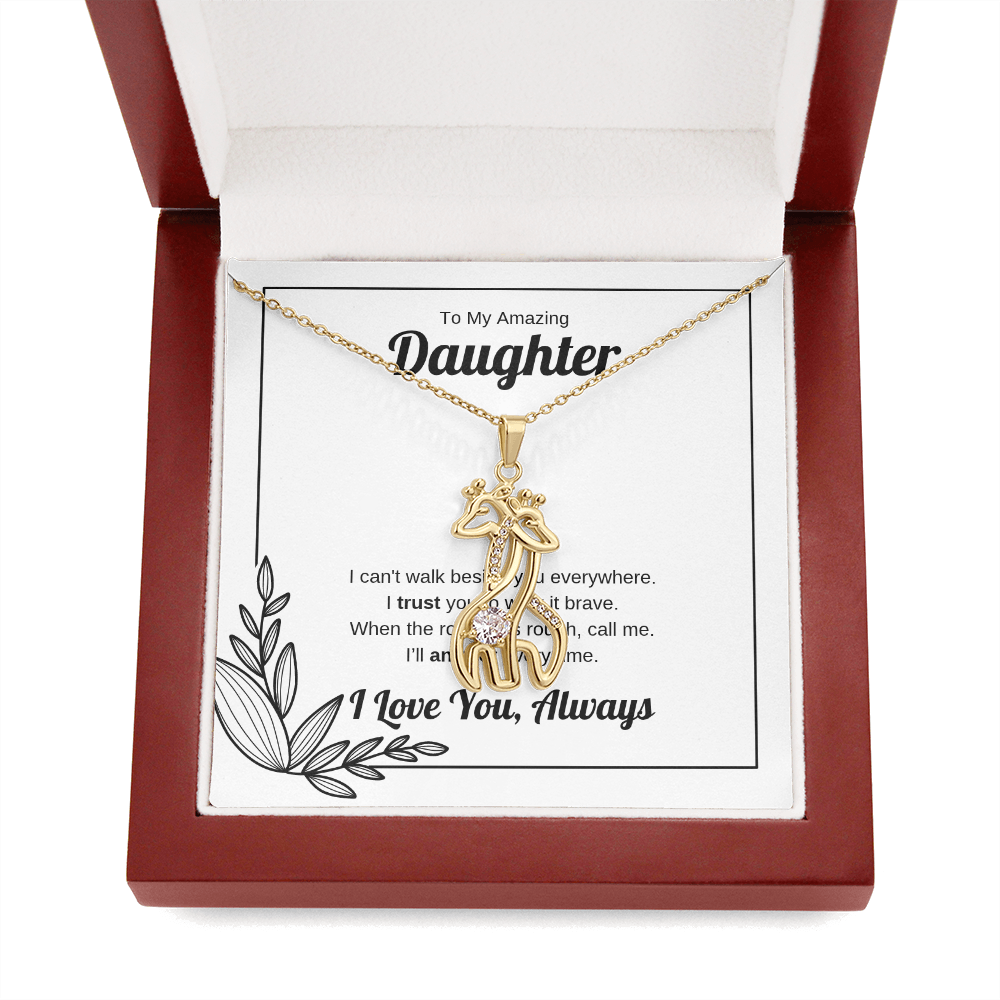 Walk It Brave | Giraffe Necklace for Daughter