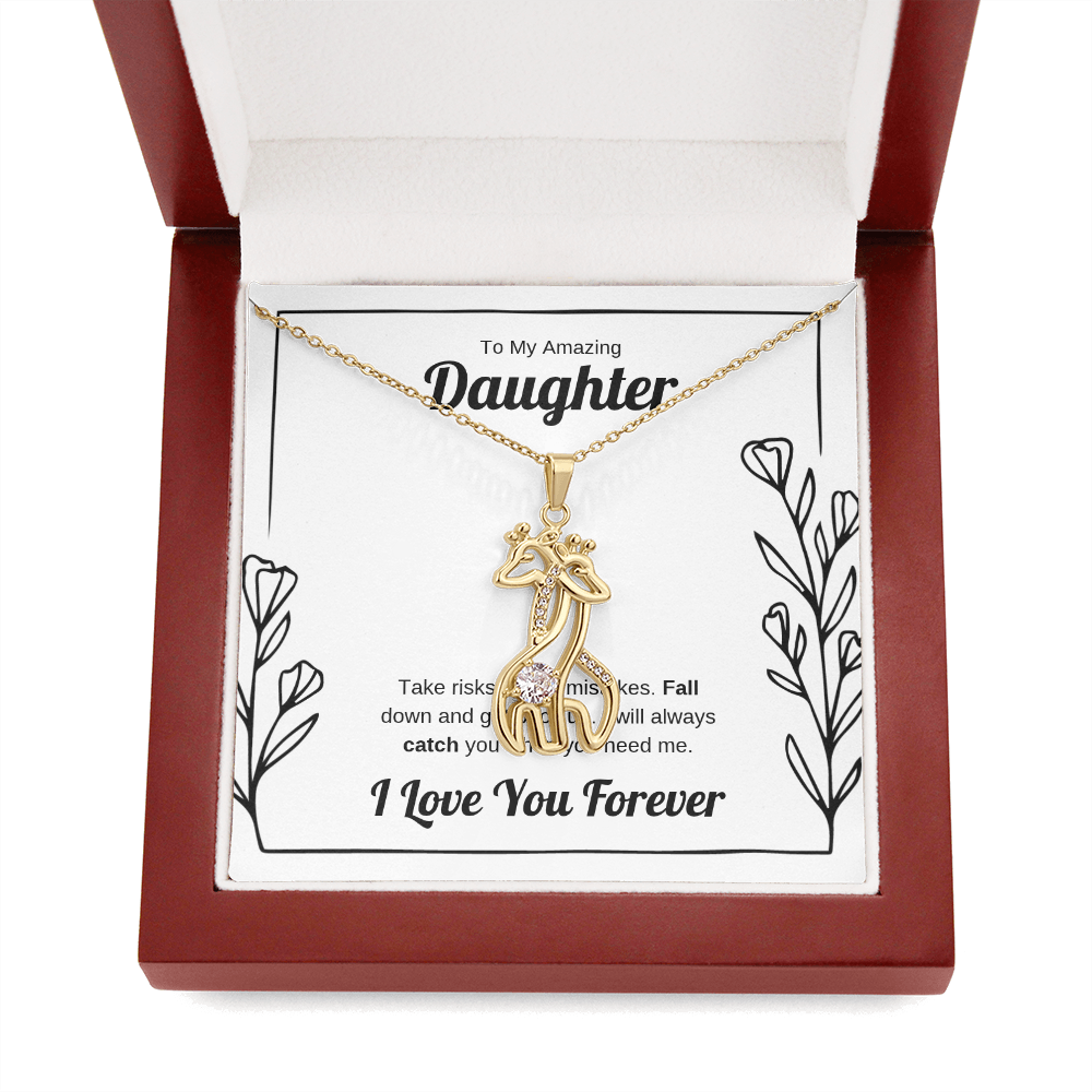 I Will Catch You | Giraffe Necklace for Daughter