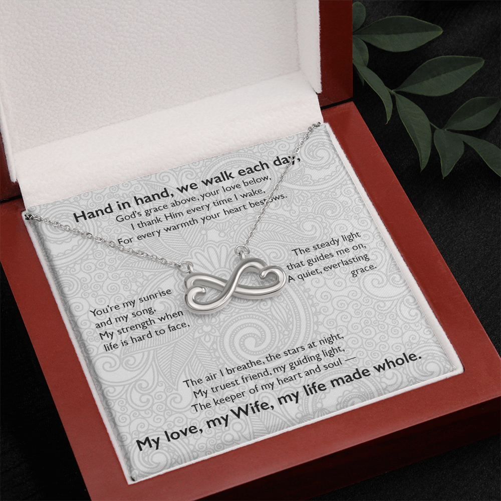 Hand in hand, we walk each day - Endless Love Necklace