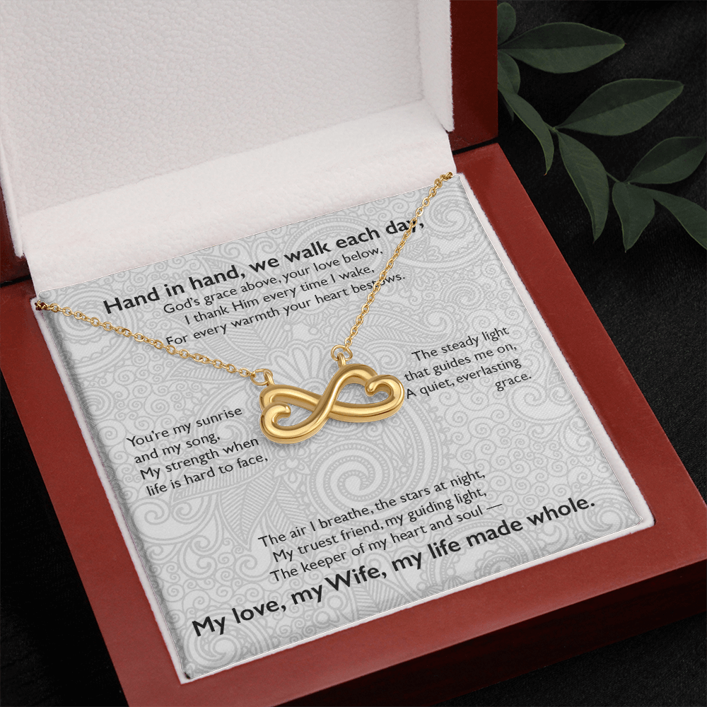 Hand in hand, we walk each day - Endless Love Necklace