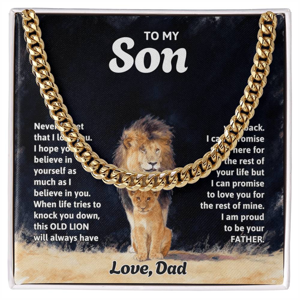 To My Son, This Old Lion Will Always Have Your Back, Love, Dad