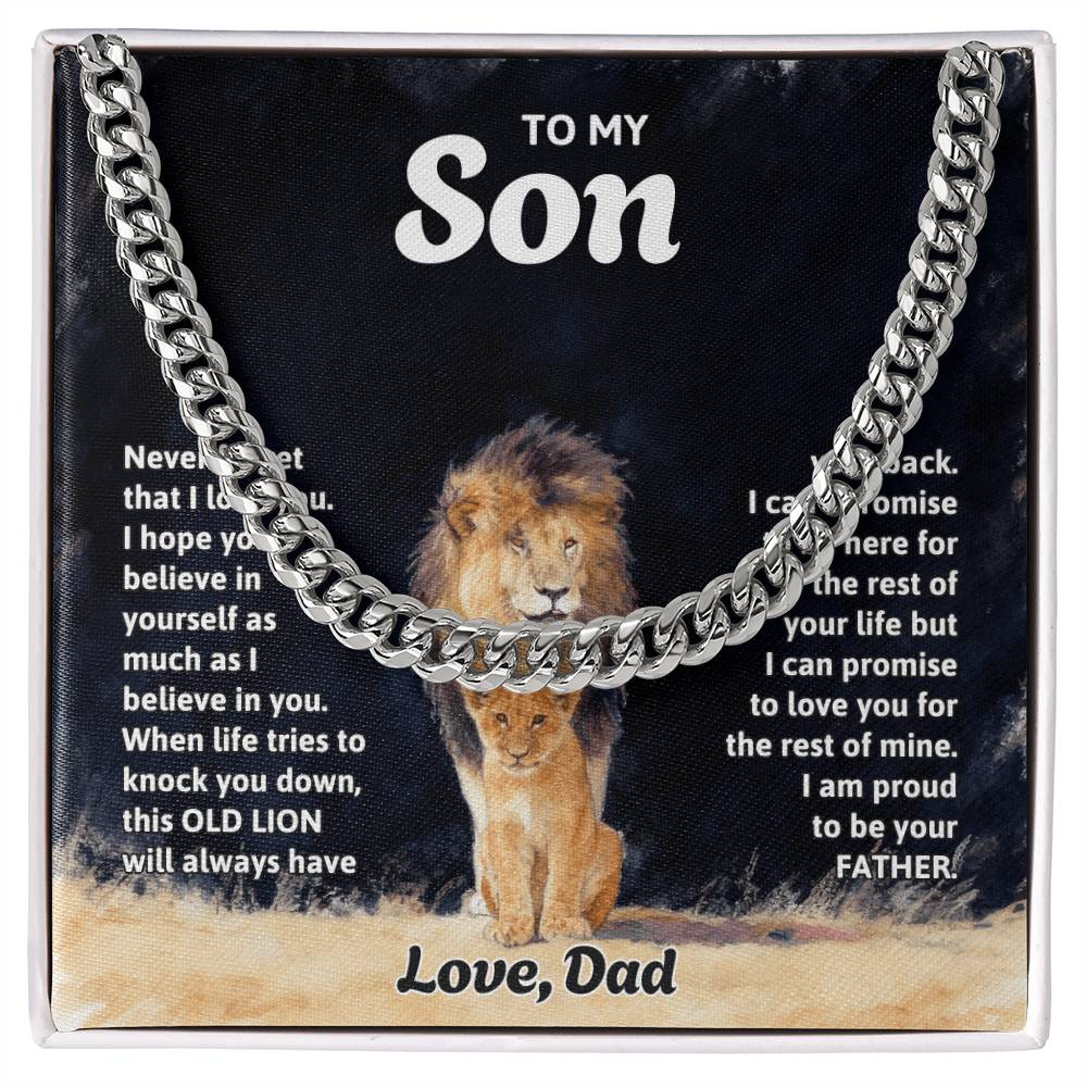 To My Son, This Old Lion Will Always Have Your Back, Love, Dad