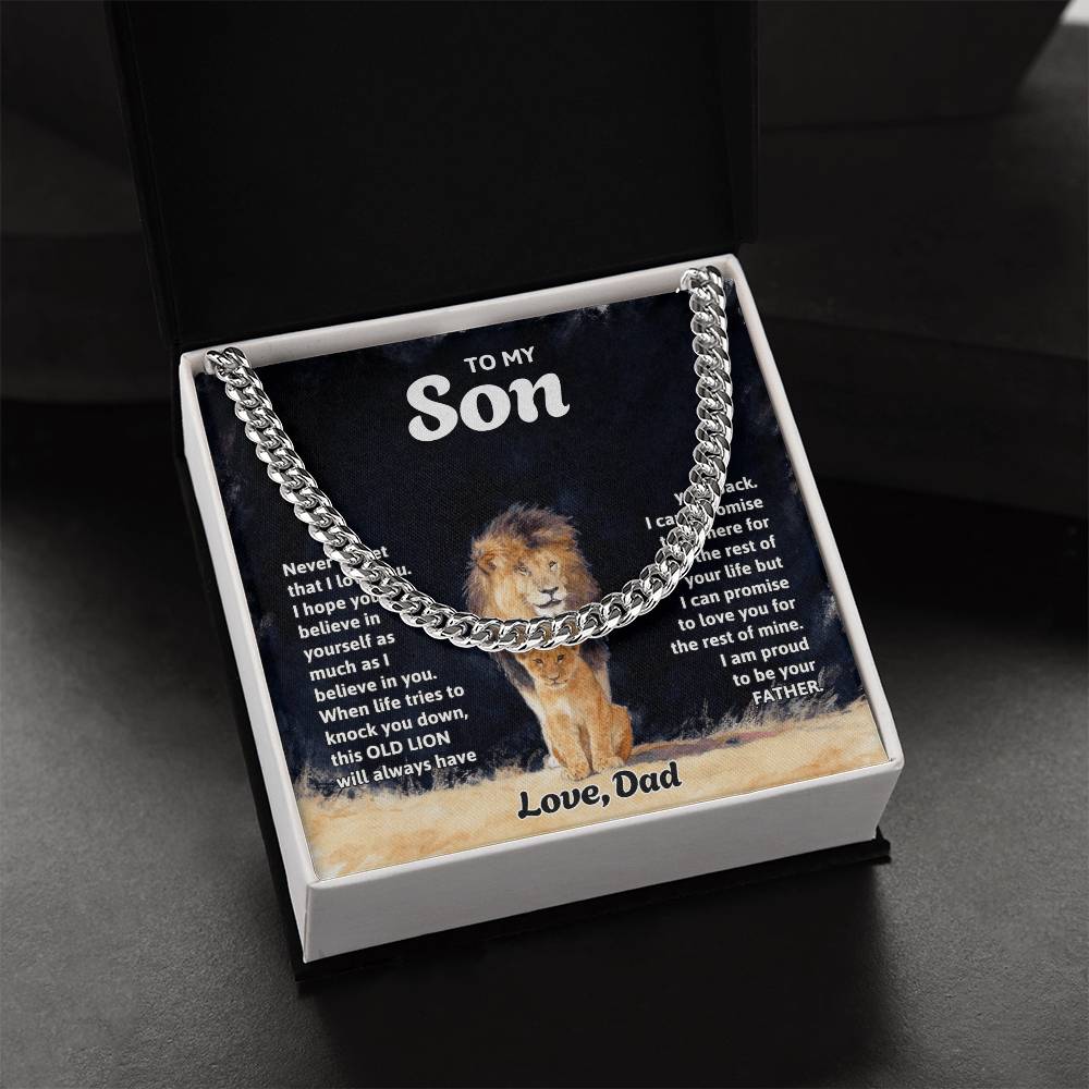 To My Son, This Old Lion Will Always Have Your Back, Love, Dad