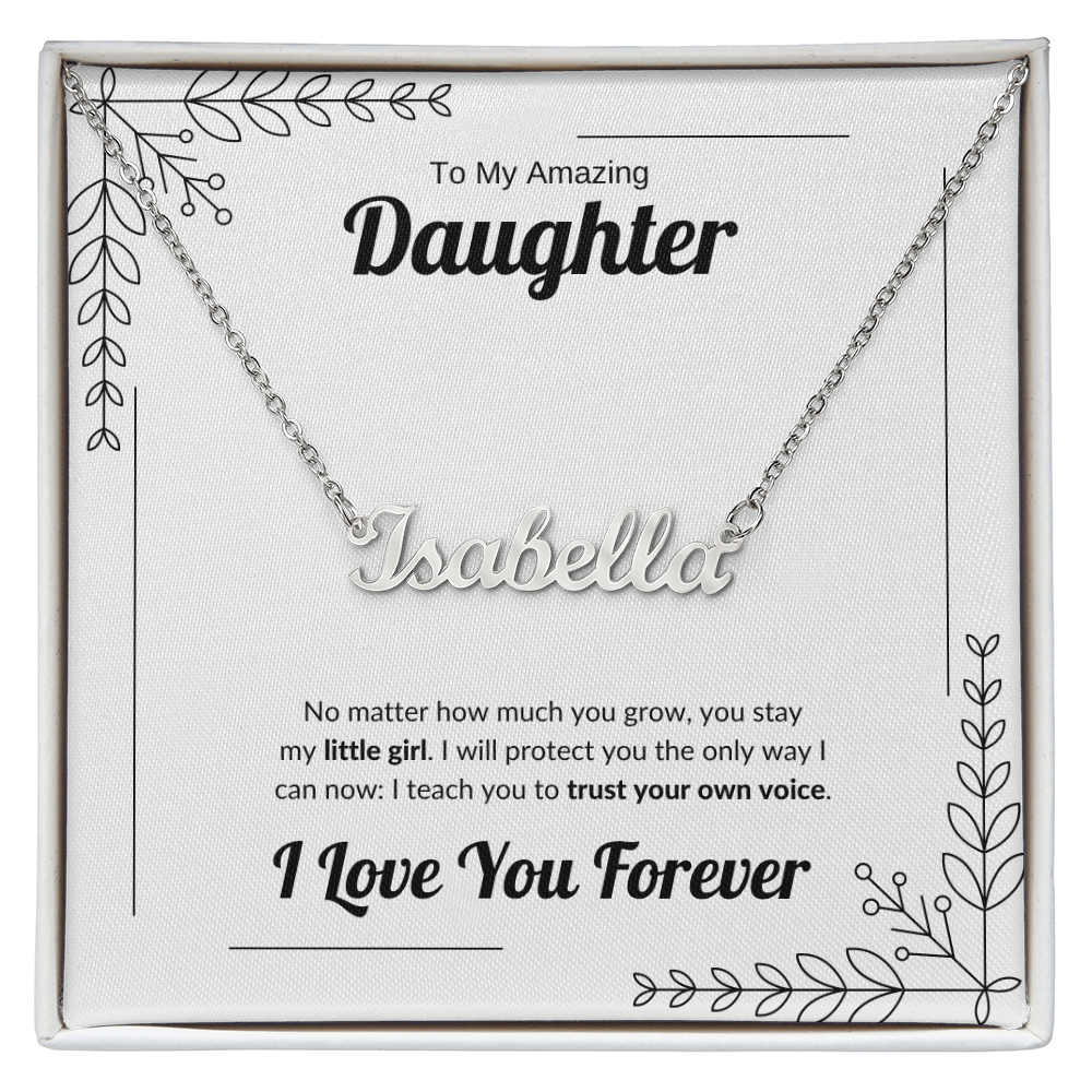 Always My Little Girl | Custom Name Necklace for Daughter