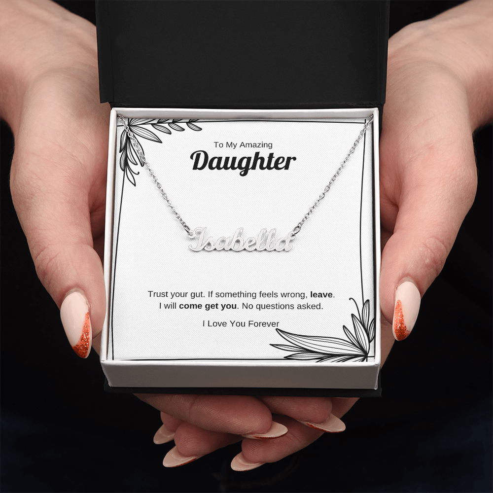 Trust Your Gut | Custom Name Necklace for Daughter