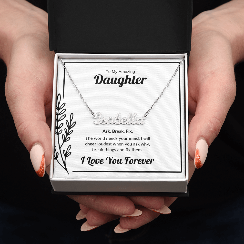 Ask Break Fix | Custom Name Necklace for Daughter