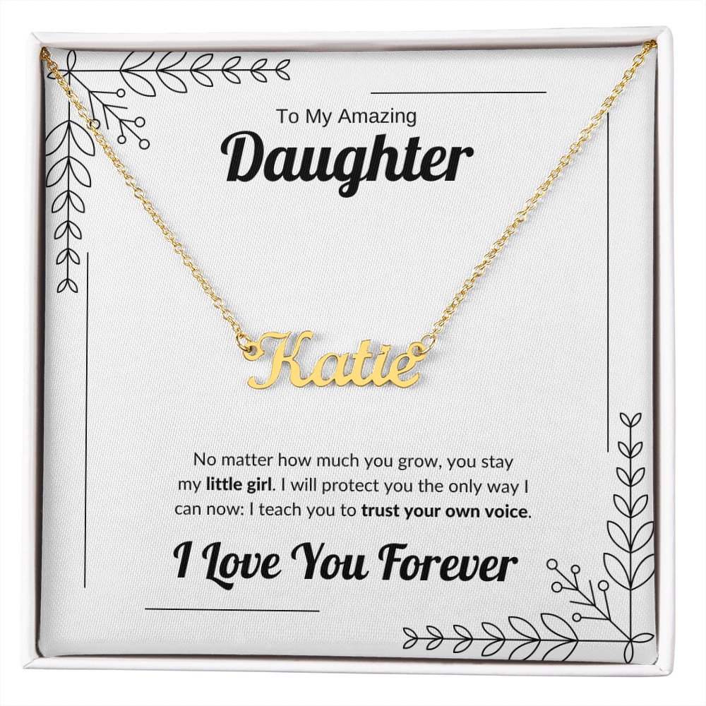 Always My Little Girl | Custom Name Necklace for Daughter