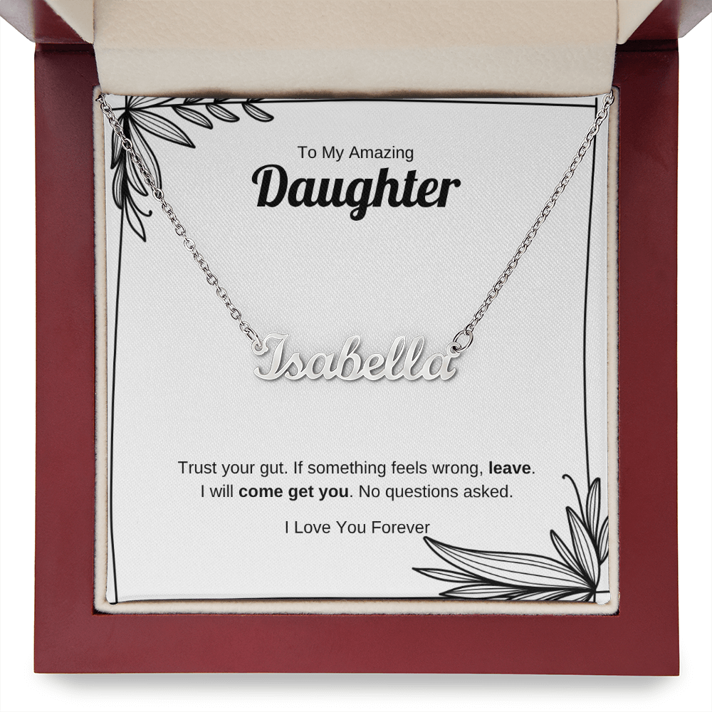 Trust Your Gut | Custom Name Necklace for Daughter