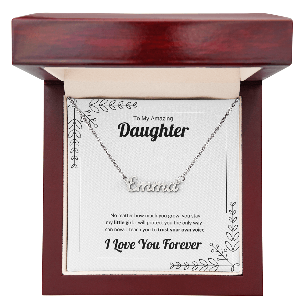 Always My Little Girl | Custom Name Necklace for Daughter
