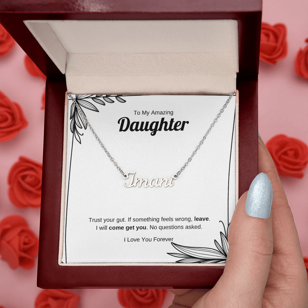 Trust Your Gut | Custom Name Necklace for Daughter
