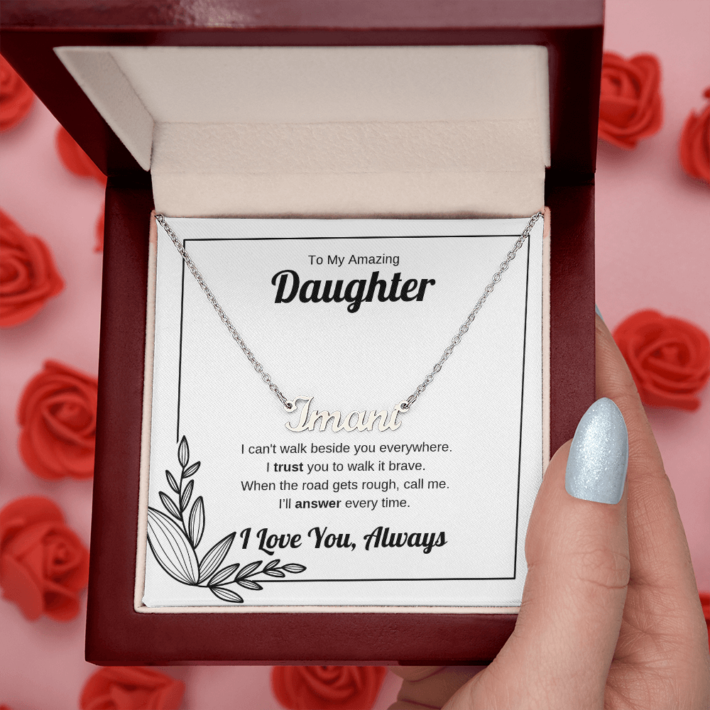 Walk It Brave | Custom Name Necklace for Daughter