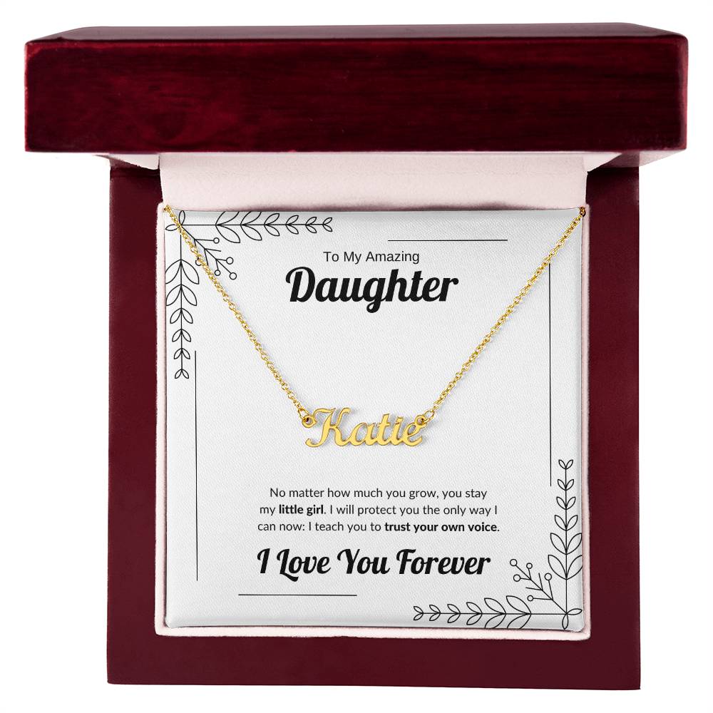 Always My Little Girl | Custom Name Necklace for Daughter