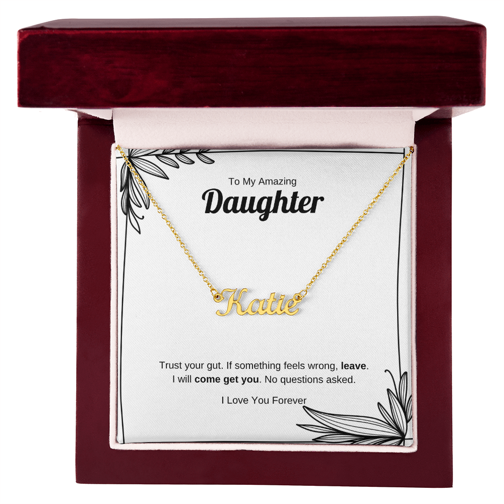 Trust Your Gut | Custom Name Necklace for Daughter