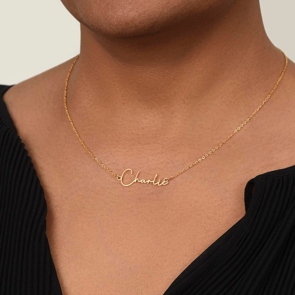My Door Stays Open | Signature Name Necklace for Daughter