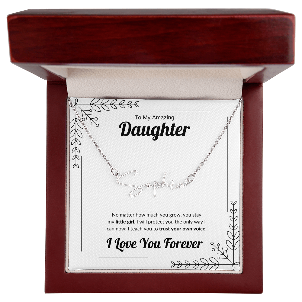 Always My Little Girl | Signature Name Necklace for Daughter