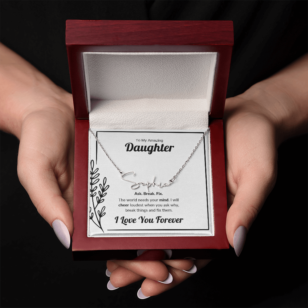 Ask Break Fix | Signature Name Necklace for Daughter