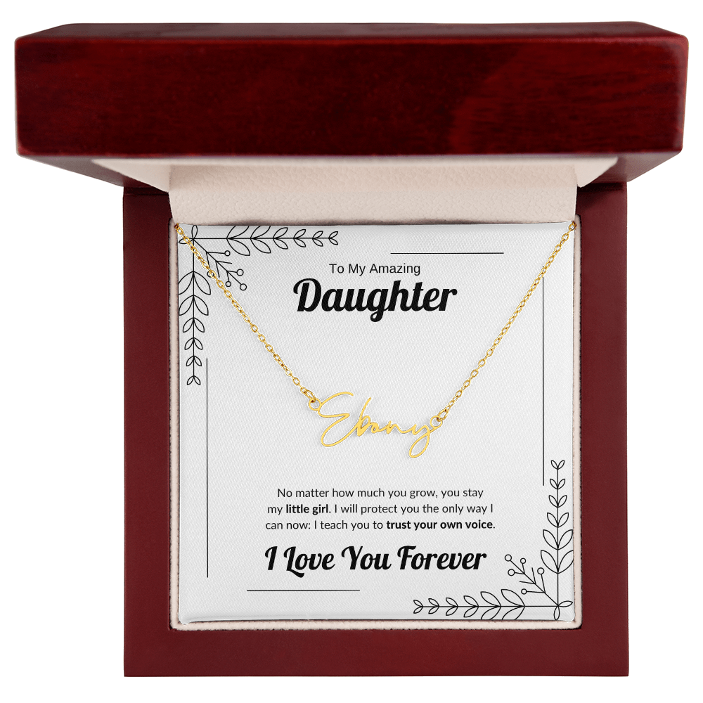 Always My Little Girl | Signature Name Necklace for Daughter