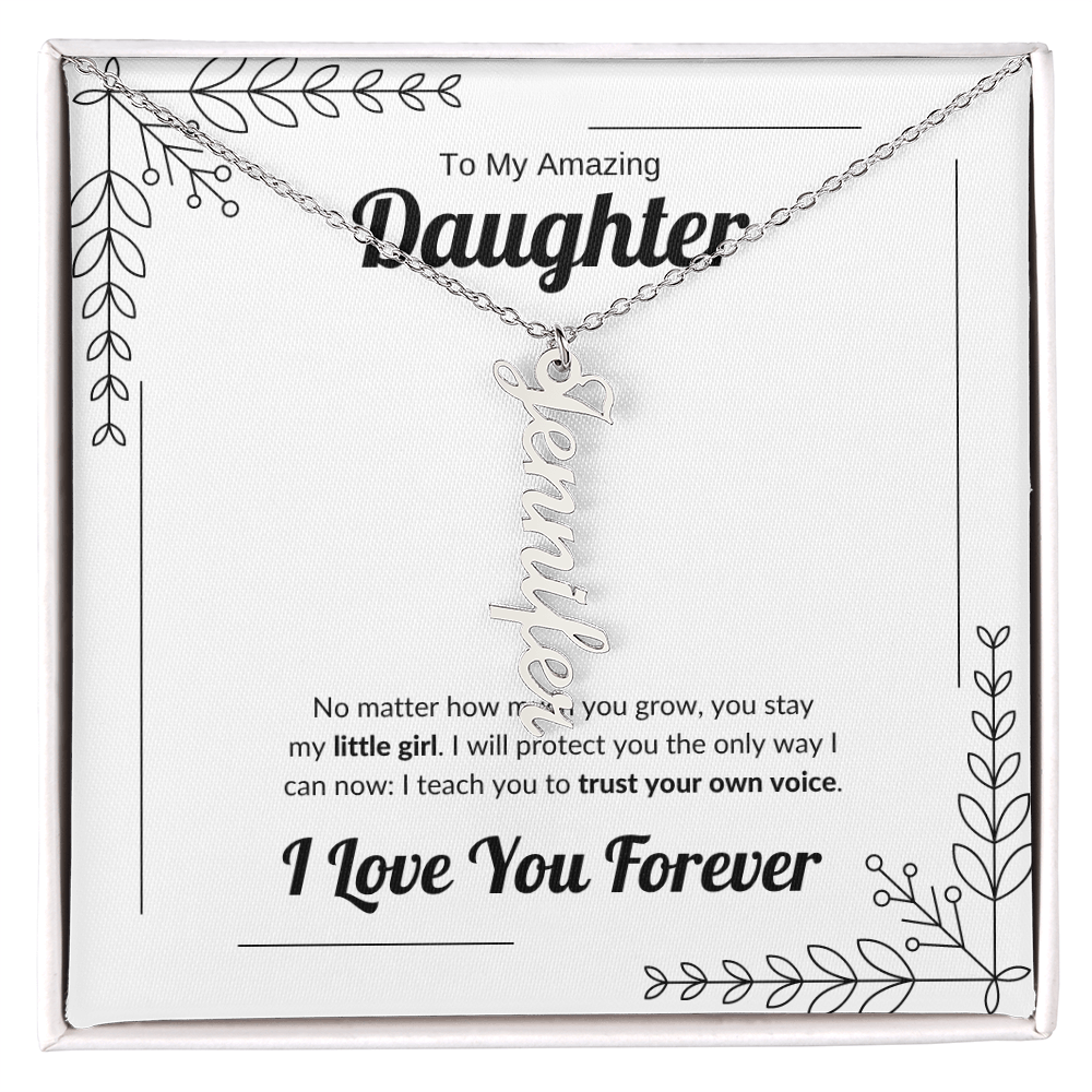 Always My Little Girl | Vertical Name Necklace for Daughter
