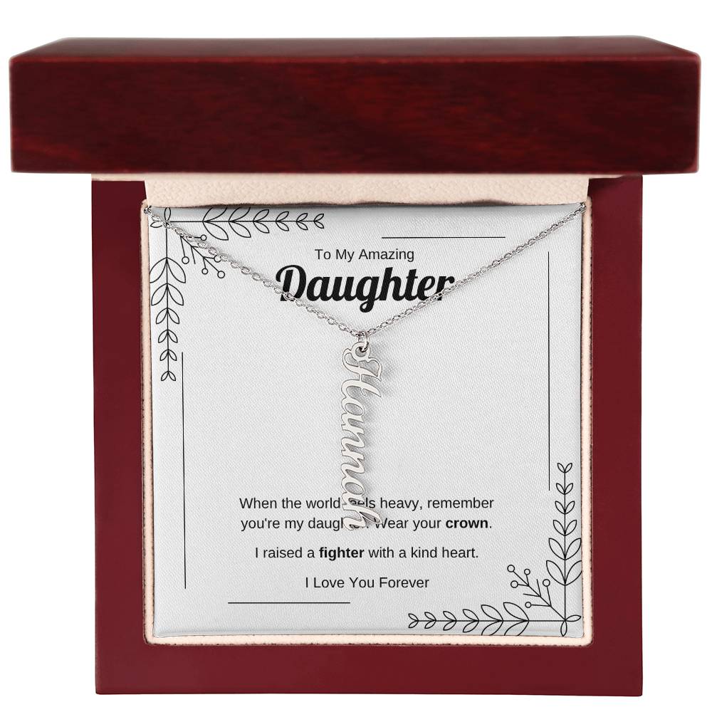 Wear Your Crown | Vertical Name Necklace for Daughter