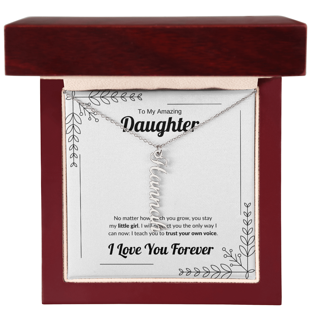 Always My Little Girl | Vertical Name Necklace for Daughter