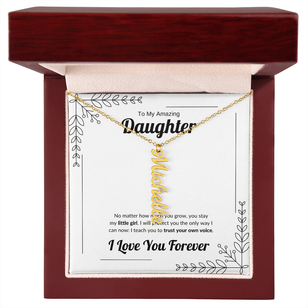 Always My Little Girl | Vertical Name Necklace for Daughter
