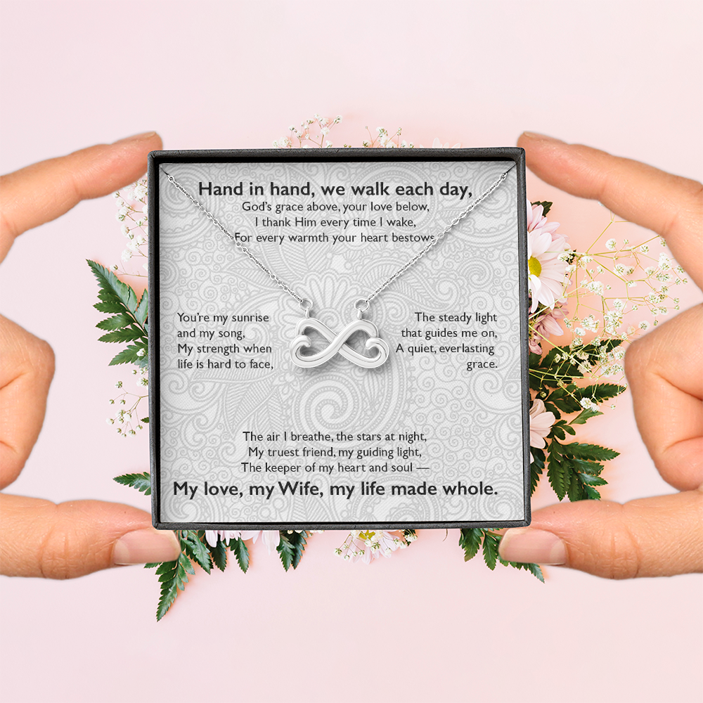Hand in hand, we walk each day - Endless Love Necklace