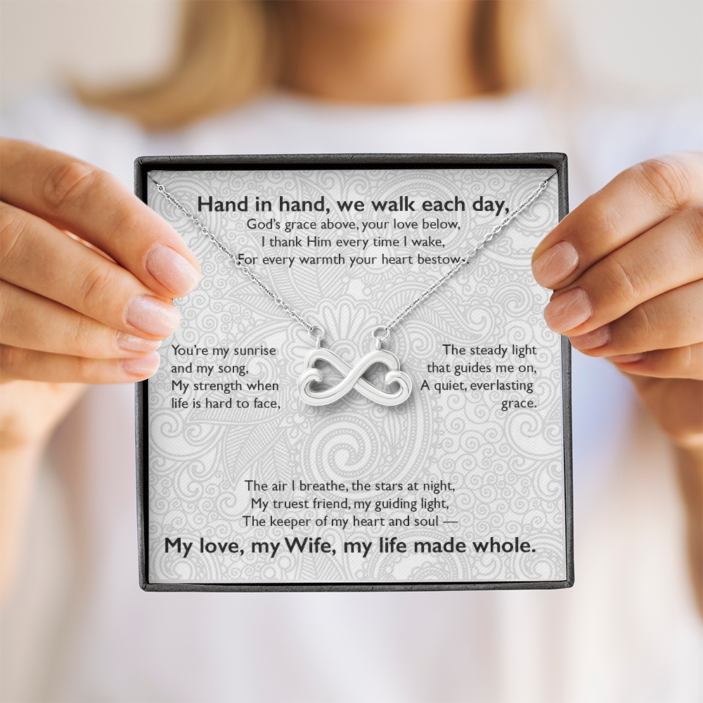 Hand in hand, we walk each day - Endless Love Necklace