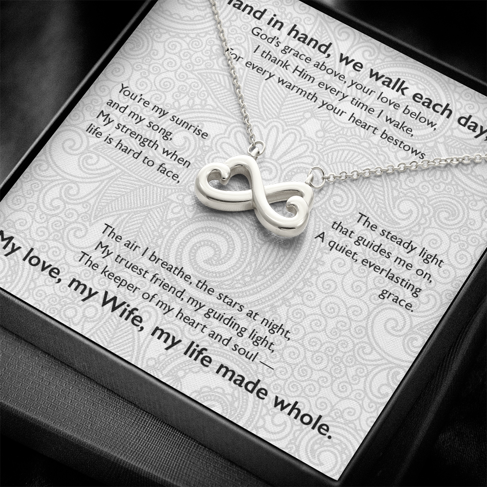Hand in hand, we walk each day - Endless Love Necklace