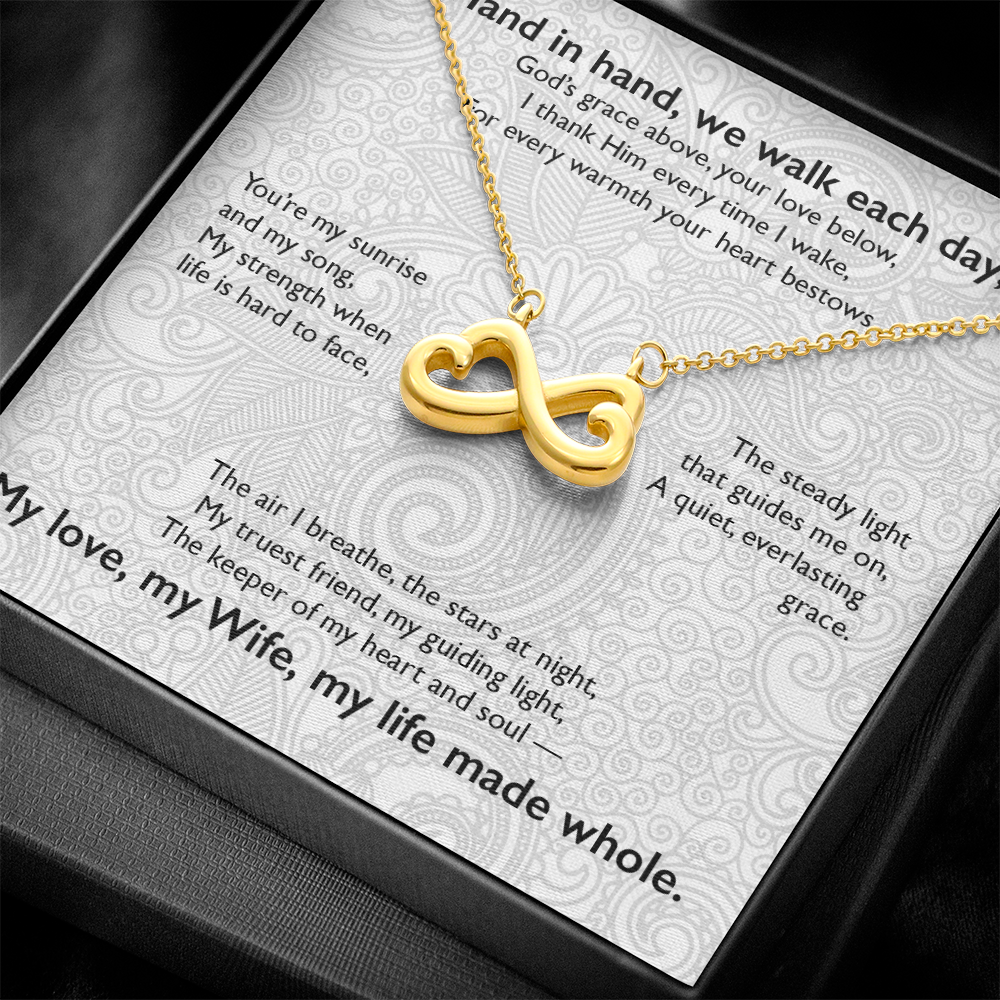 Hand in hand, we walk each day - Endless Love Necklace