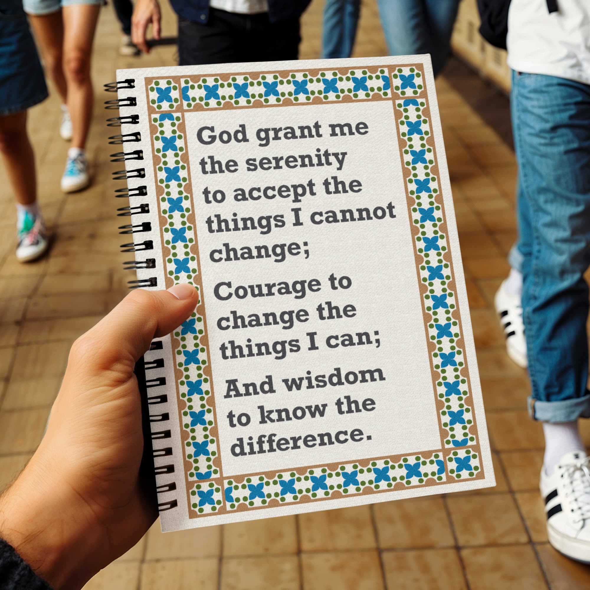 Serenity Prayer - Spiral Notebook for Journaling