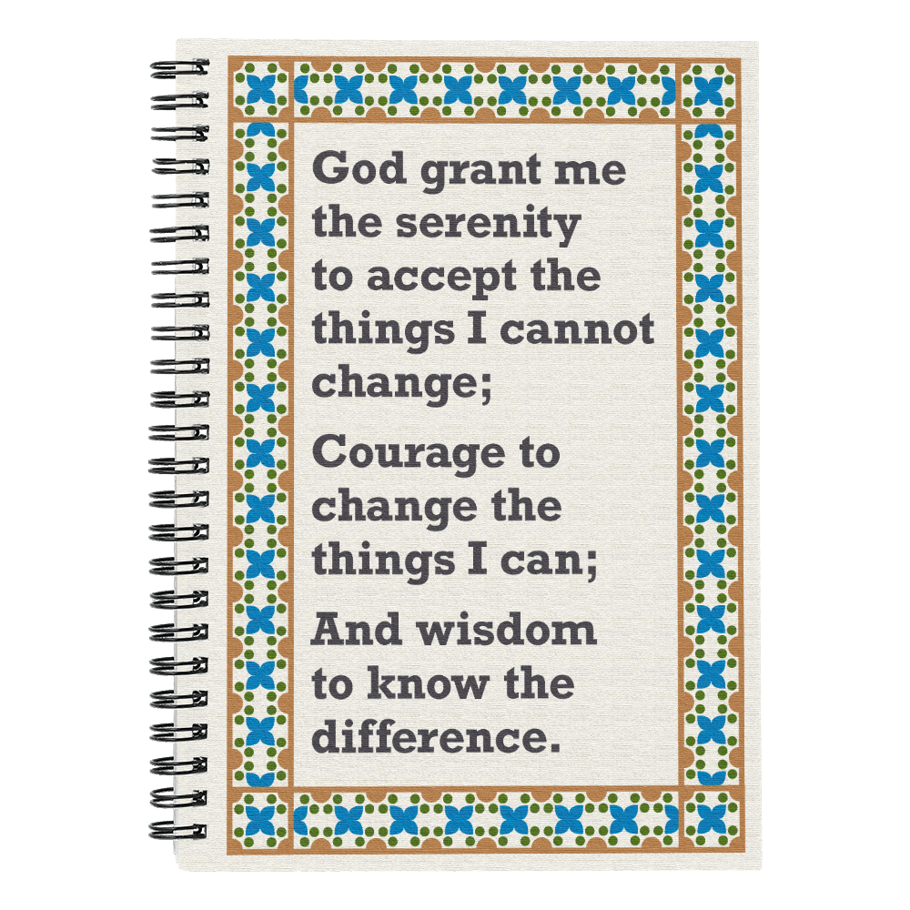 Serenity Prayer - Spiral Notebook for Journaling