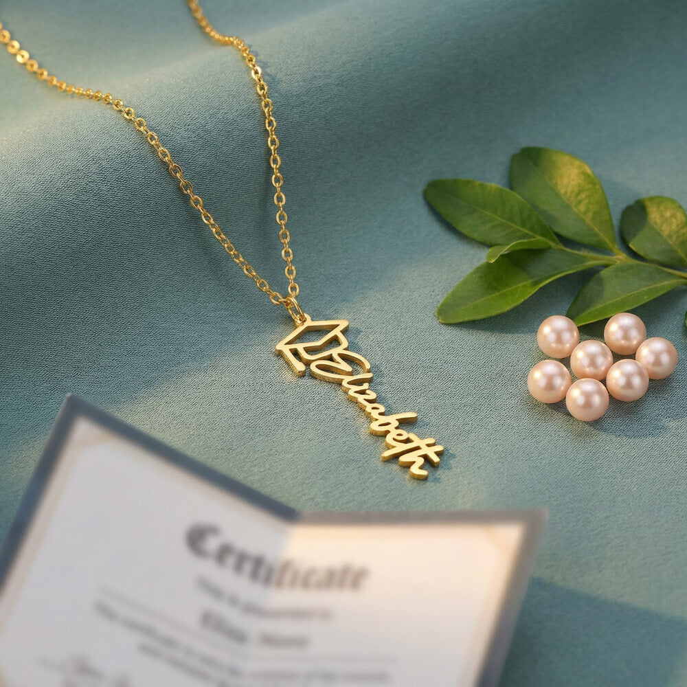 To My Beautiful Graduate Necklace – Custom Name Gift – Meaningful Keepsake for Her