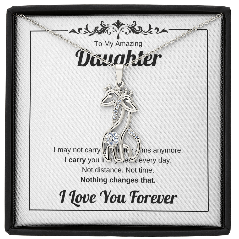 Carry You In My Heart | Giraffe Necklace for Daughter