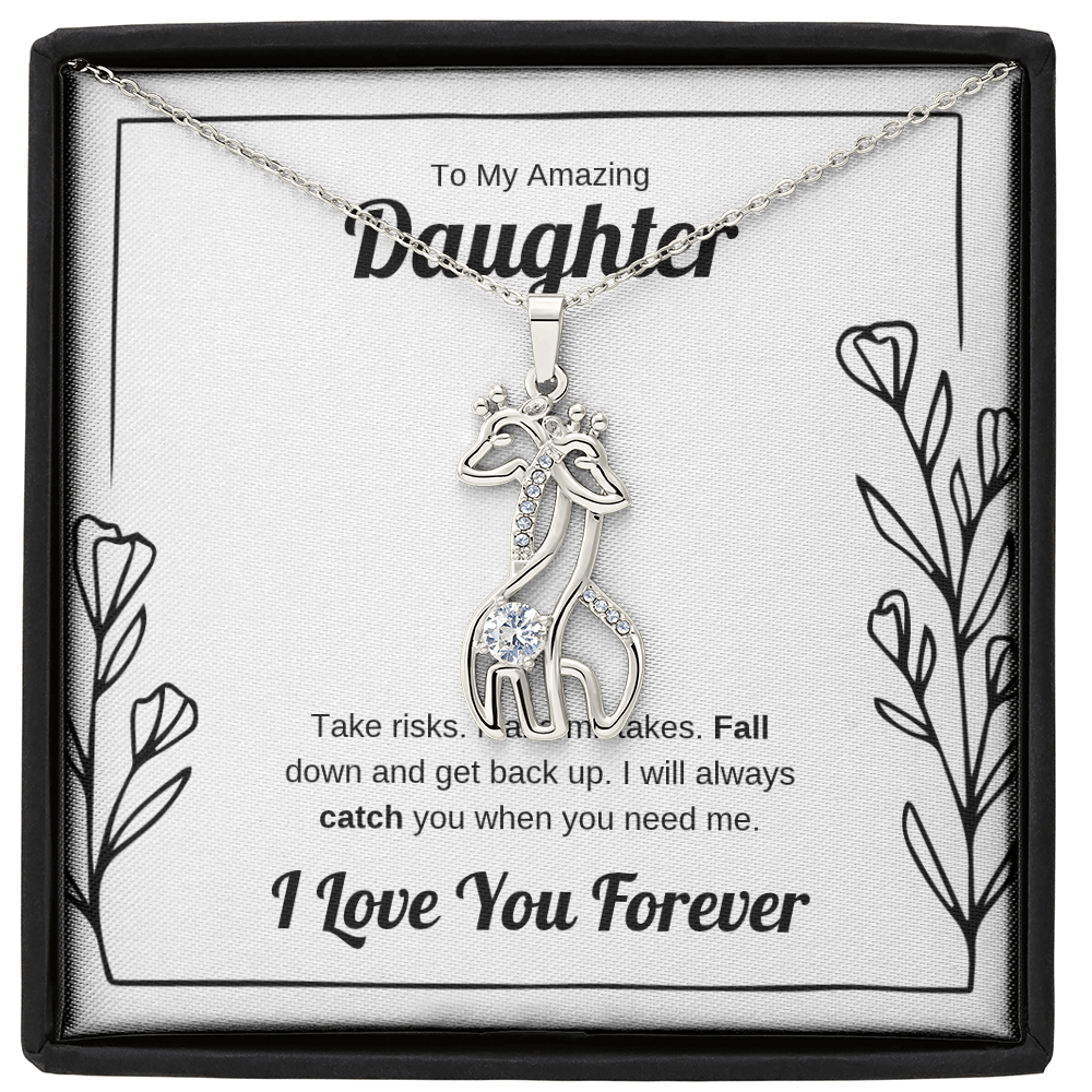 I Will Catch You | Giraffe Necklace for Daughter