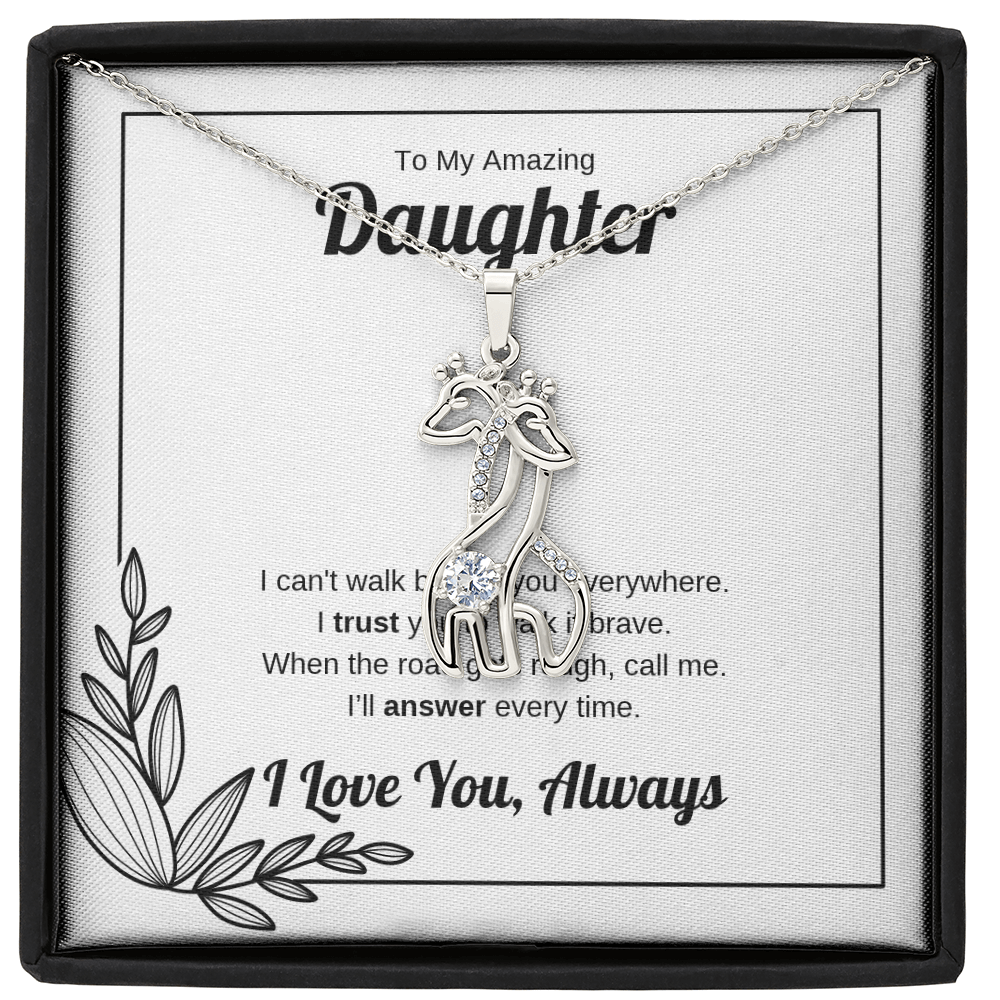 Walk It Brave | Giraffe Necklace for Daughter