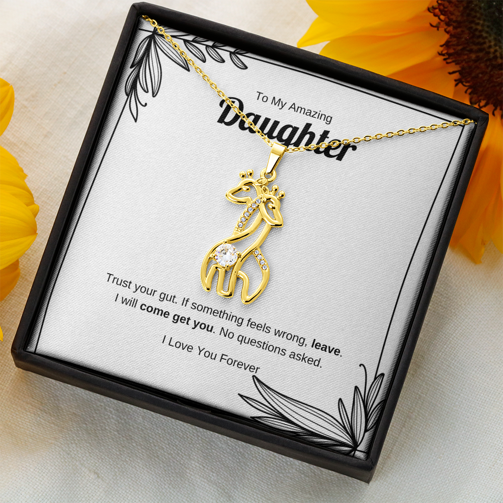 Trust Your Gut | Giraffe Necklace for Daughter