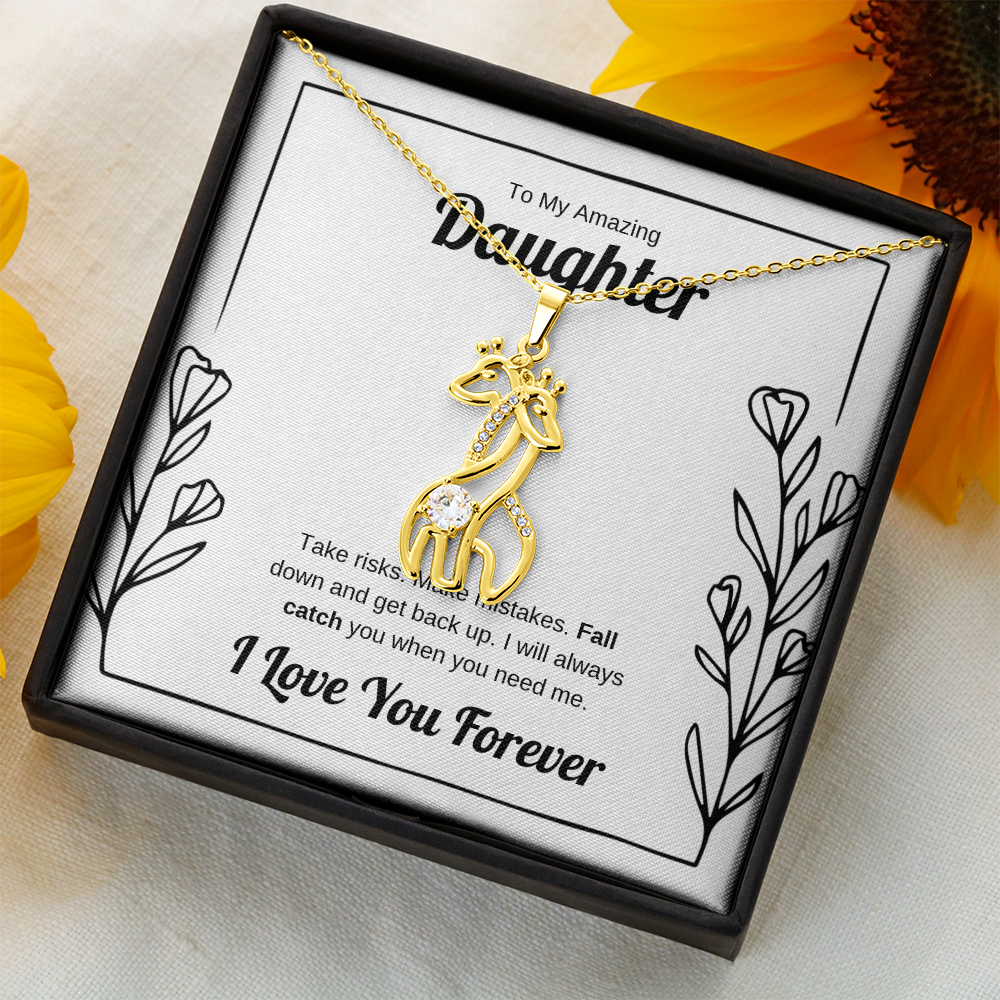 I Will Catch You | Giraffe Necklace for Daughter